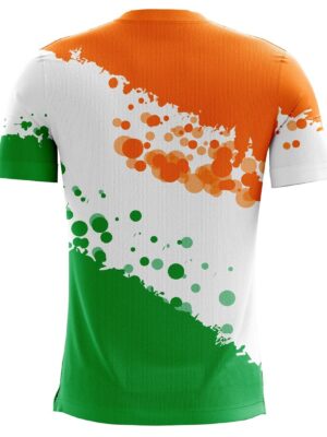 Indian Tricolor Full Printed Mens Casual T-shirt | Boys Jersey Indian Indian Tri Color