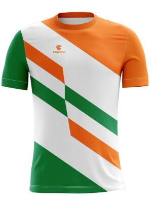Mens 15Th August Round Neck Casual Tshirt Indian Tri Color