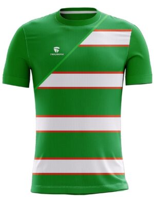 Printed Exclusive Kabaddi Jersey Tees Green & White Color