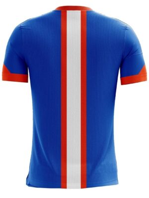 Mens Custom Printed Kabaddi Sports T-Shirt | Athletes Jersey Blue, Red & White Color