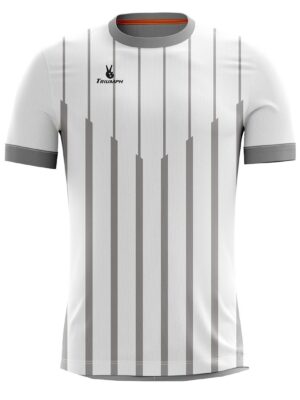 Half Sleeve Kabaddi Jersey | Custom Sportswear White & Grey Color