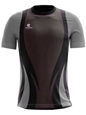 Men’s Round Neck Kabaddi Jersey Black & Grey Color