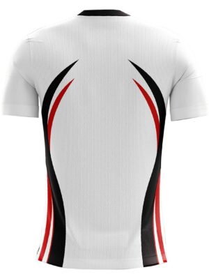 Kabaddi Jersey For Boys | Mens Sports T-Shirt White, Black & Red Color