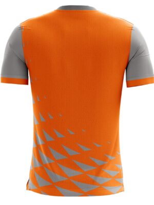 Men's Walking / Running T-shirt Orange & Grey Color