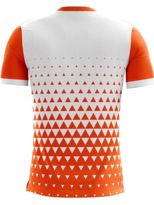 Men's Running Champion Track Tshirt White & Orange Color