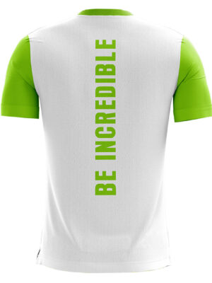 Men's GYM T-shirt / Jersey White & Green Color