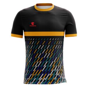 Men's Running / Gym T-shirt & Jersey Black & Yellow Color
