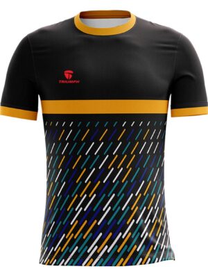 Men's Running / Gym T-shirt & Jersey Black & Yellow Color