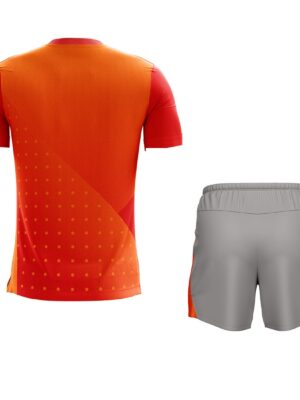 Running Jersey & Dri-Fit Short For Men | Custom Sportswear Orange & Grey Color