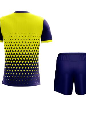 Gym Exercise Workout Tshirts & Dri-Fit Short For Men Yellow & Navy Blue Color