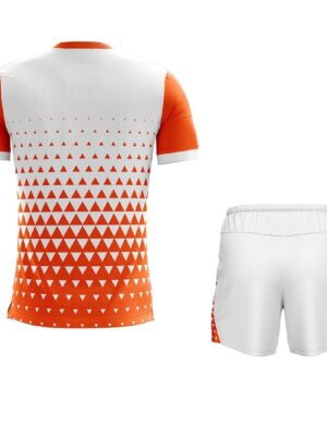 Mens Running GYM Jersey & Short | Custom Sports Tshirt White & Orange Color
