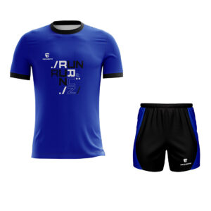 Men's Jogging Sports Jersey & Shorts Blue & Black Color