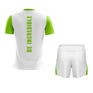 Men's Running Jersey & Short | Custom Running T Shirts White & Green Color
