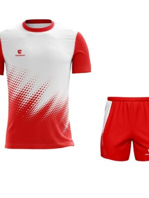 Training / Workout / GYM Jersey & Short For Men | Custom Sports T Shirts White & Red Color