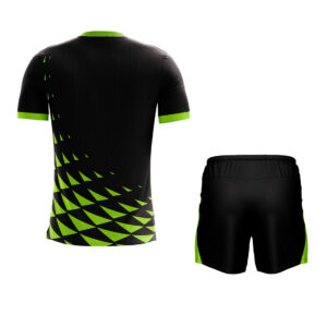 Quick Dry GYM Jersey & Short For Men | Custom Exercise Clothes Black & Green Color