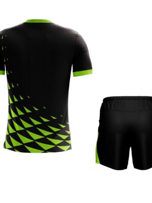 Quick Dry GYM Jersey & Short For Men | Custom Exercise Clothes Black & Green Color