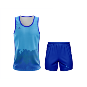 Men's Leisurewear Sleeveless Tank Top Singlet & Shorts Light & Dark Blue Color