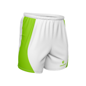 Men’s Designer Running Shorts White & Green Color