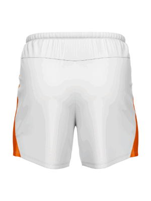 Running Shorts for Men White & Orange Color