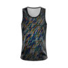 Men’s Training Sleeveless Tank Top Singlet Black With Multi Color