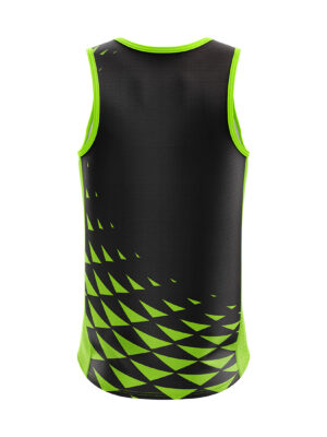 Men’s Tennis Sleeveless Tank Top Singlet Black & Green Color