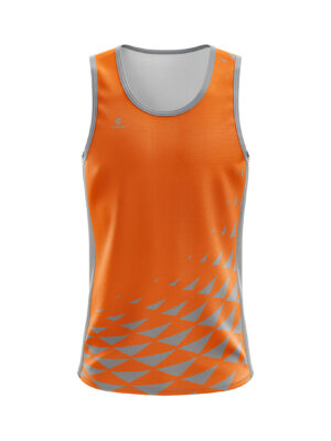 Men’s Workout Sleeveless Top Singlet Orange Color