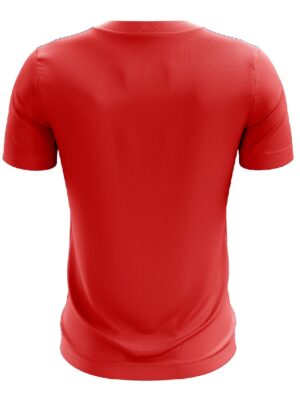 Mens Table Tennis T-Shirt Quick-Dry Casual Polo Shirts for Youth Red Color