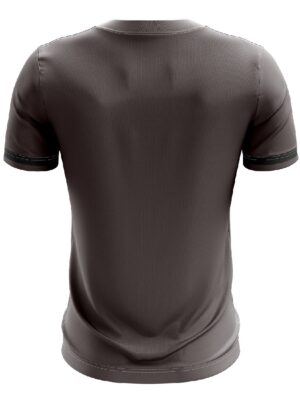 Dry Fit Athletic T Shirts for Table Tennis Running Workout Outdoor Dark Grey & White Color