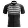 Personalized Cycling Jersey for Men with Print Your Name Number Black & White Color