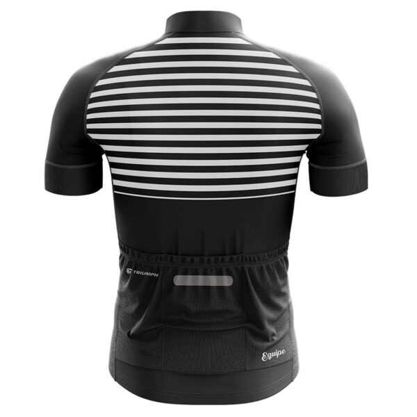 Personalized Cycling Jersey for Men with Print Your Name Number Black & White Color