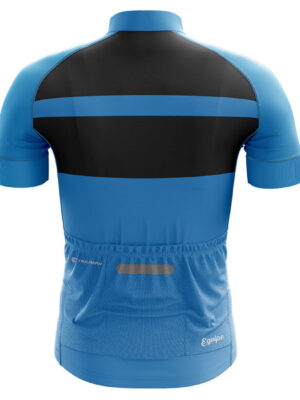 Half Sleeve Quick Dry Cycling Jersey for Men’s Blue & Black Color