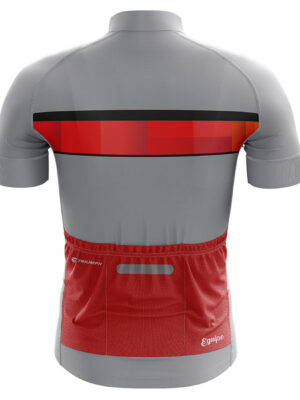 Printed Cycling Jersey for Men’s Biking Short Sleeve Jerseys Top Online Grey Color