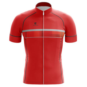 Mens Cycling Jersey | Mountain Bike Half Sleeve Upper Wear Red Color