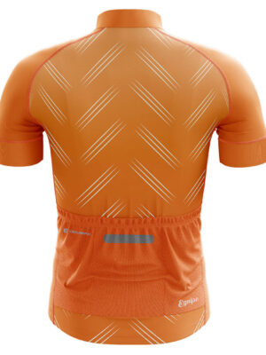 Customised Mens Cycling Jerseys Road Biking Jersey with Name Orange Color