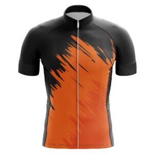 Men’s Online Bicycle Jersey | Triumph Technical Cycling Wear Black & Orange Color