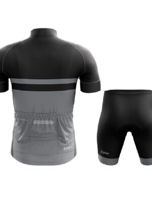 Men’s Short Sleeve Cycling Set Cycling Clothing Grey & Black Color