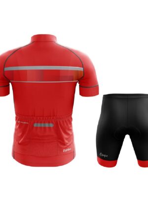 Personalized Cycling Jersey & Padded Shorts | Triumph Sportswear Red & Black Color