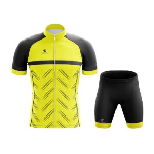 Design Your Own | Custom Cycling Jersey with Padded Shorts Yellow & Black Color