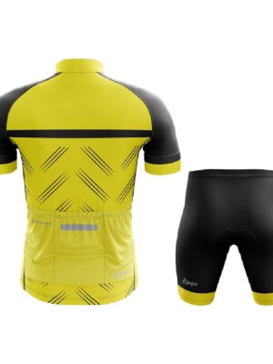 Design Your Own | Custom Cycling Jersey with Padded Shorts Yellow & Black Color