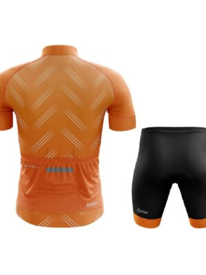 Customised Cycling Short & Jersey for Men | Print Name Number Logo Orange & Black Color