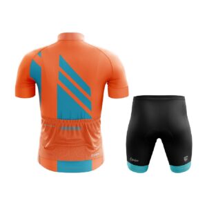 Cycling Jersey Shorts Set |Custom Bicycle Jersey for Men Orange & Blue Color