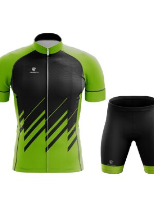 Men’s Cycling Clothes | Personalised Cycling Jerseys & Shorts Green & Black Color