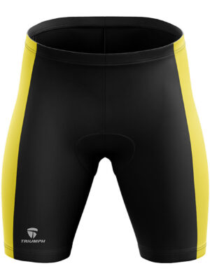 Cycling Shorts for Men's | Bicycle Padded Tights Half Pant Black & Yellow Color