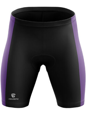 Padded Cycling Shorts for Men's | Road Bicycle Tights Riding Biking Half Pant Black & Purple Color