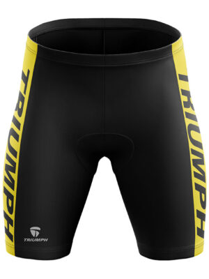Gel Padded Cycling Bottoms | Men’s Cycling Shorts with Padding Black & Yellow Color