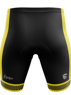 Mountain Bike Long Riding Padded Shorts | Men’s Cycling Shorts Black & Yellow Color