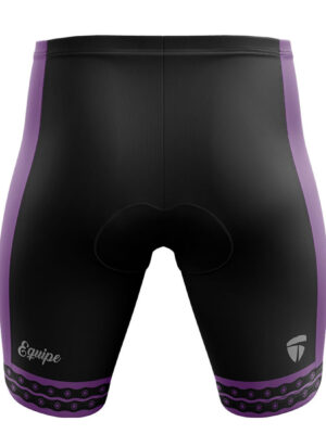 Foam Padded Gel Tech Cycling Shorts for men | Cyclist Clothes Black & Purple Color