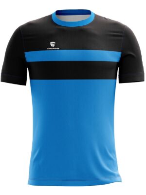 Men Cycling Jersey Breathable Short Sleeve Round Neck Tshirt Blue & Black Color