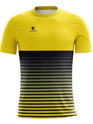 Road Bike Riding Tshirt for Men | Custom Cycling Jersey Yellow & Black Color