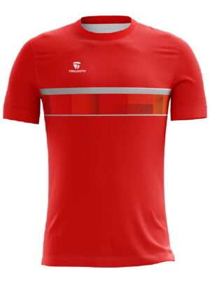 Polyester Cycling T-shirt Red for Men | Cycling Clothes Red Color